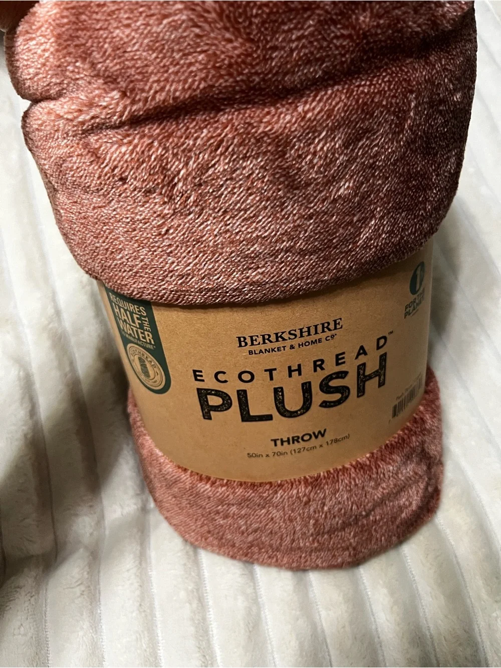 Berkshire Plush Throw Blanket in Copper